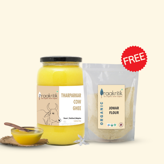 Tharparkar Cow Ghee 1 Litre + Jowar Flour 500 gms Free